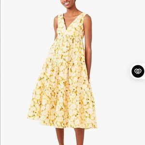 kate spade kate daisy poplin vineyard midi dress